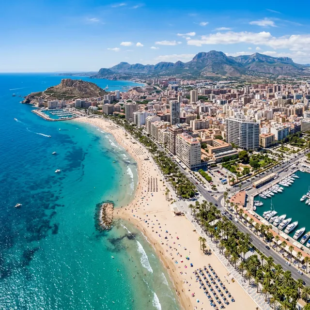 Vista aérea de la costa de Alicante – Zonas de actuación